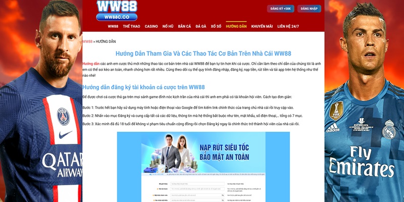 Hướng dẫn cách đặt cược trên WW88